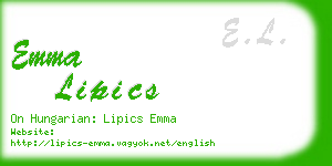 emma lipics business card